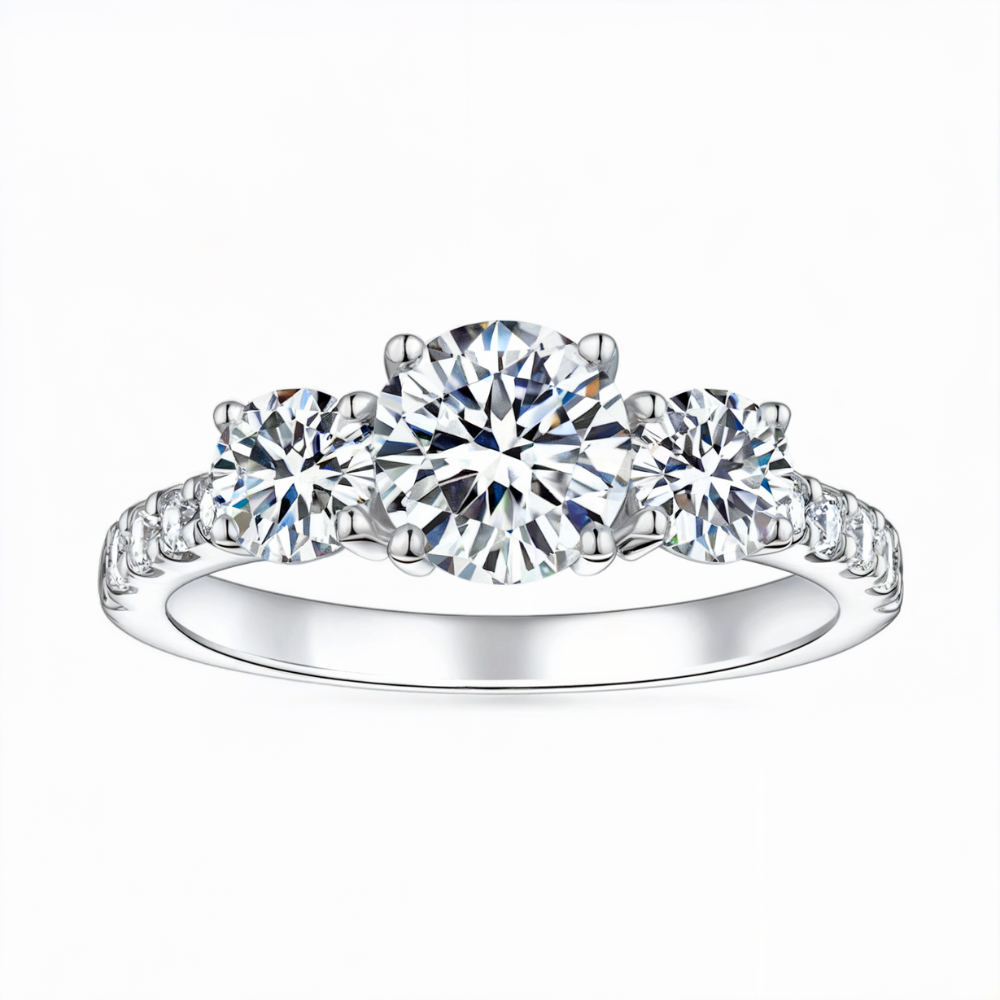 1.8CT Three Stone Lab Diamond Ring