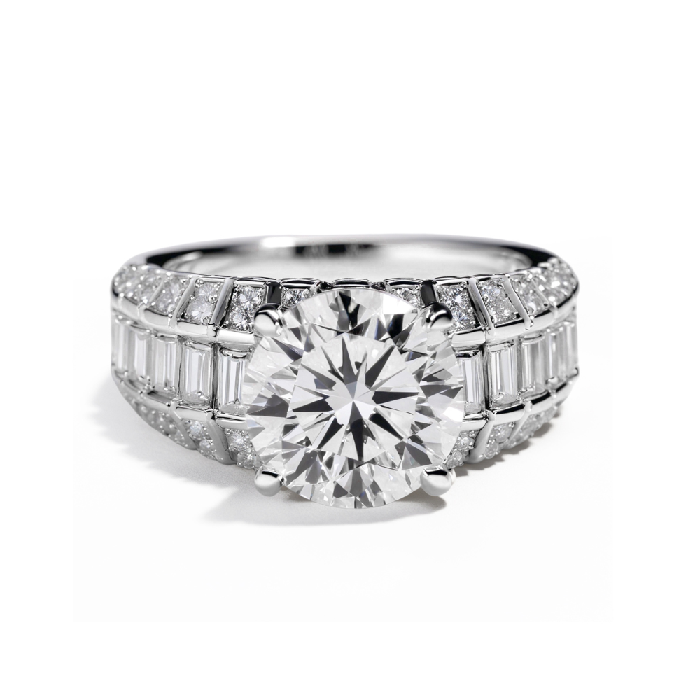 Ultra Sparkle 5CT Round Cut Lab Diamond Ring