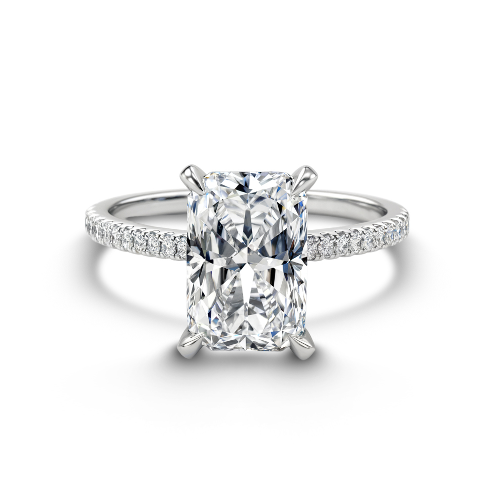 5CT Radiant Cut Eternity Moissanite Ring