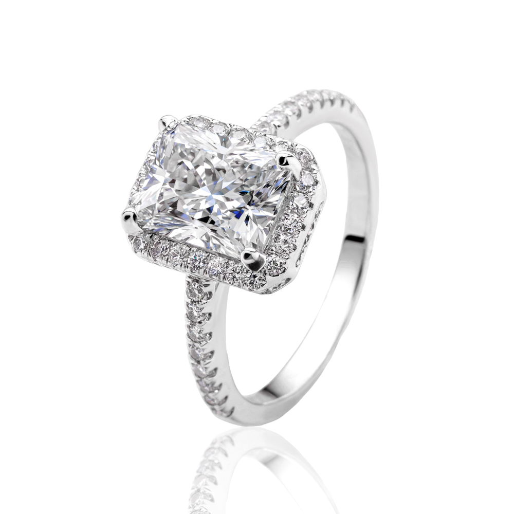 2CT Radiant Cut Eternity Pavé Lab Diamond Ring