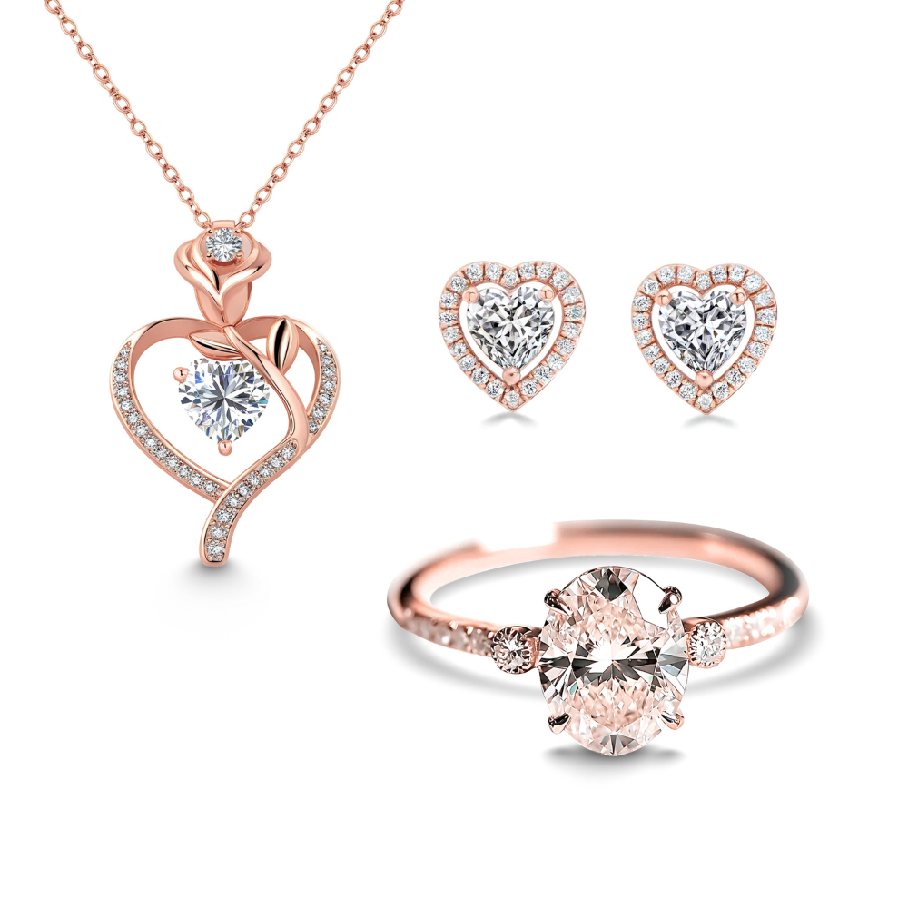 The Luna Rose Gold Jewelry Set