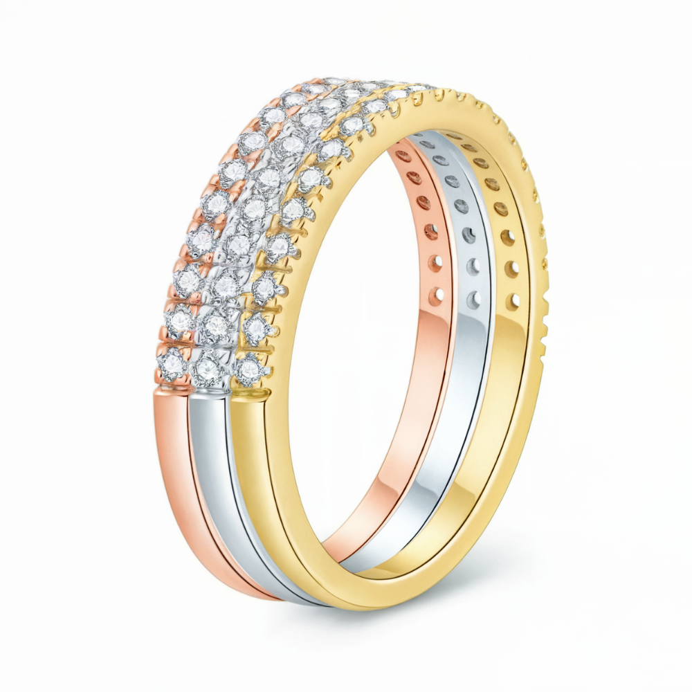 1.3CT Rose Gold Eternity Moissanite Ring