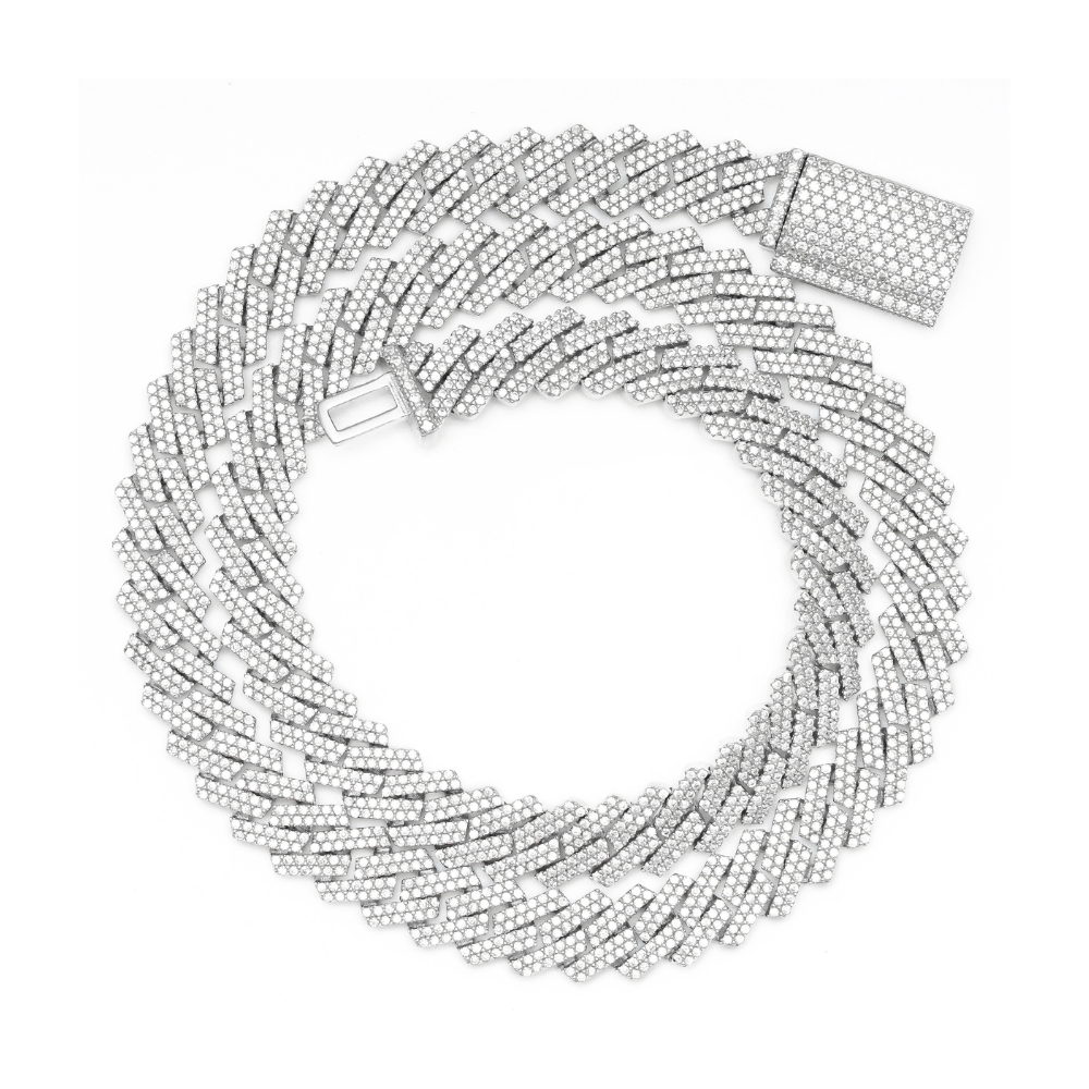 Men's Iced Moissanite Cuban Link Chain