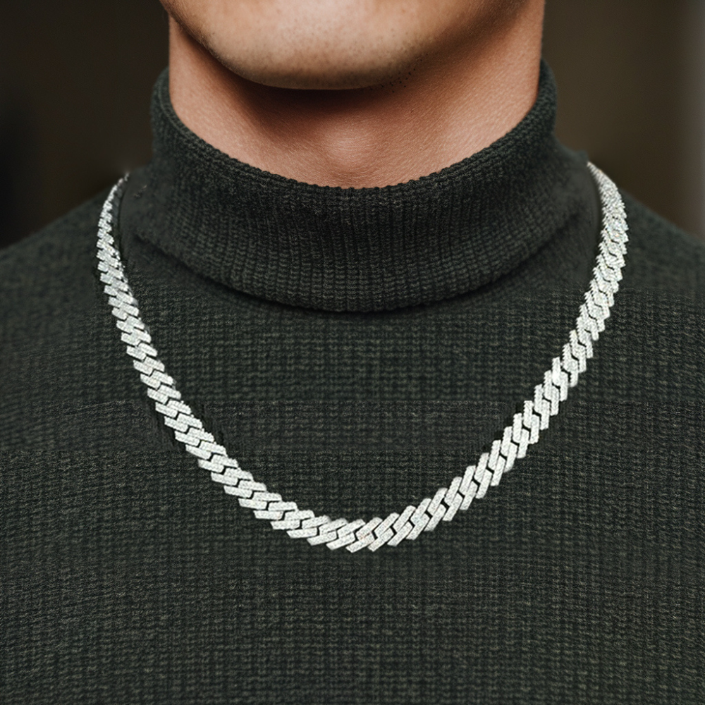 Men's Iced Moissanite Cuban Link Chain