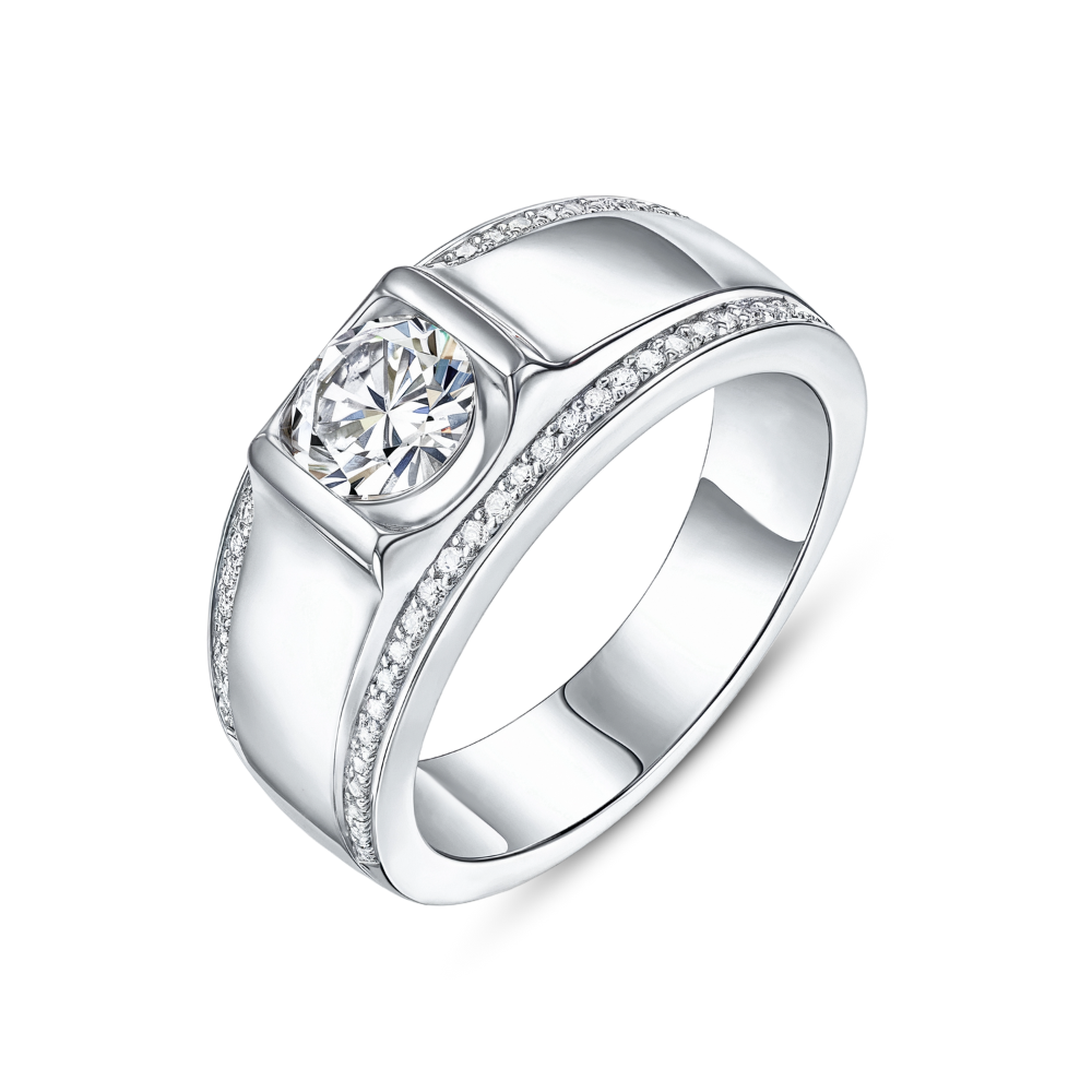 Men's 1CT Moissanite Wedding Band