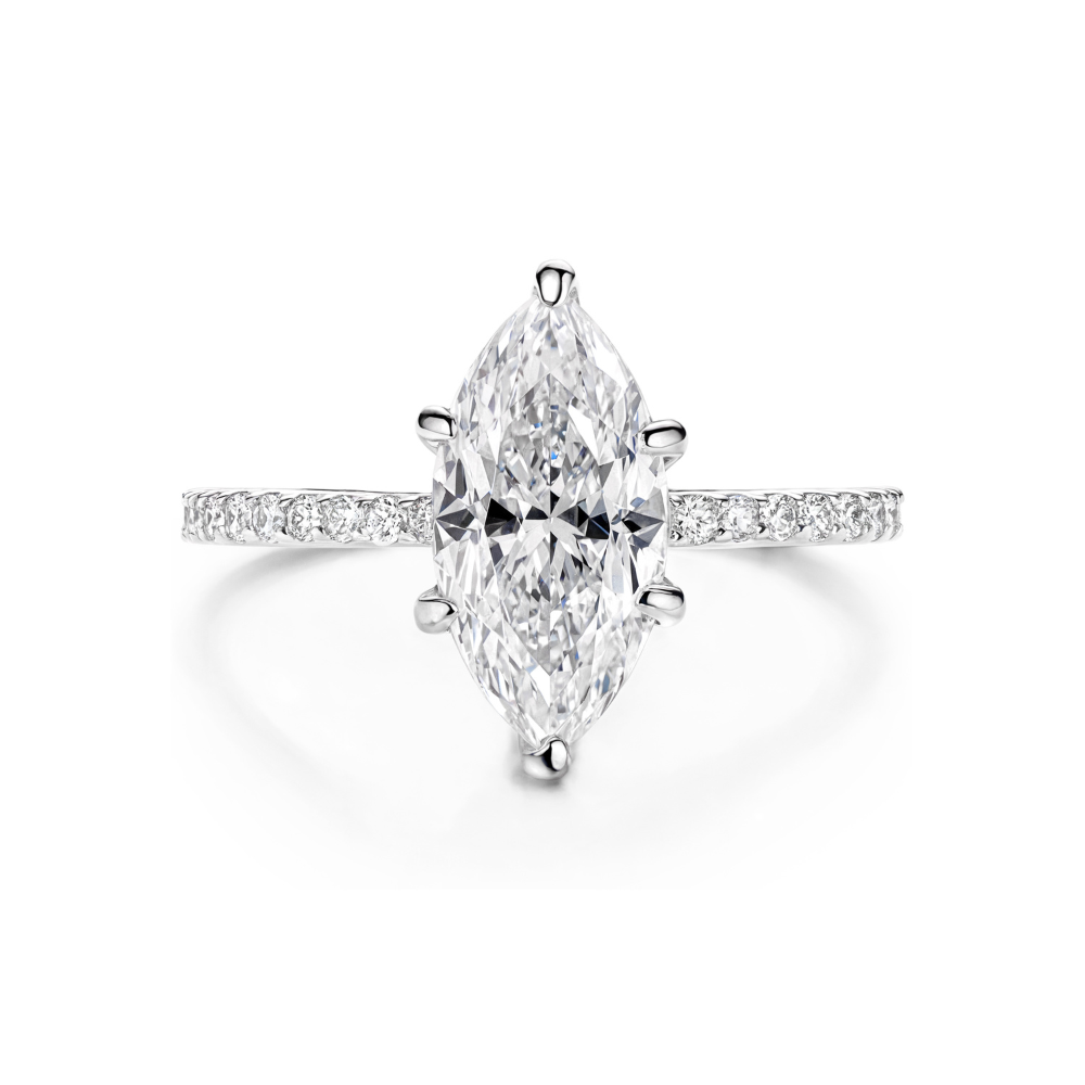 6-Prong Eternity Marquise Moissanite Ring