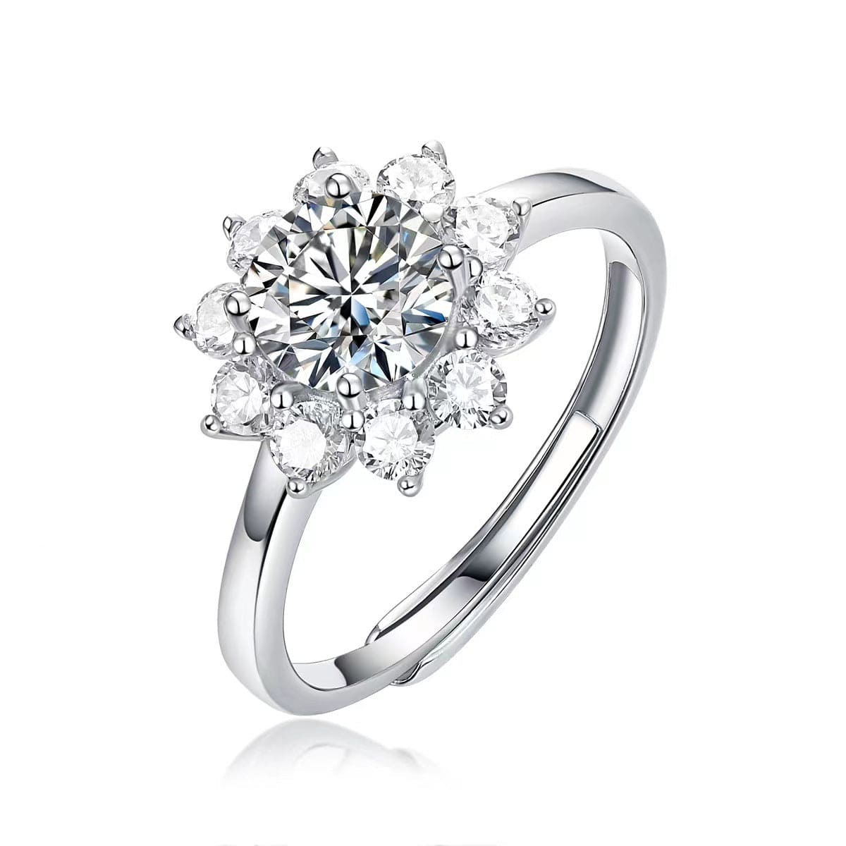 Adjustable S925 Silver Moissanite Rings Collection - Lifetime Warranty ...