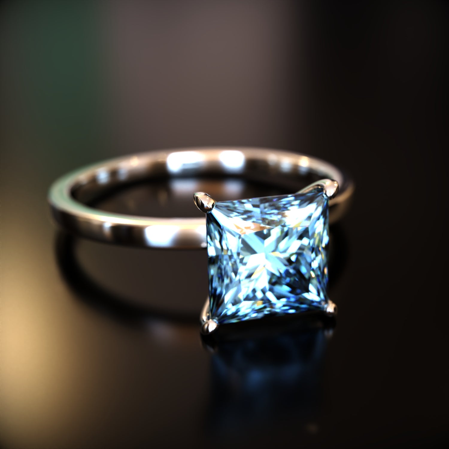 The Belle - Custom Princess Cut Moissanite Ring