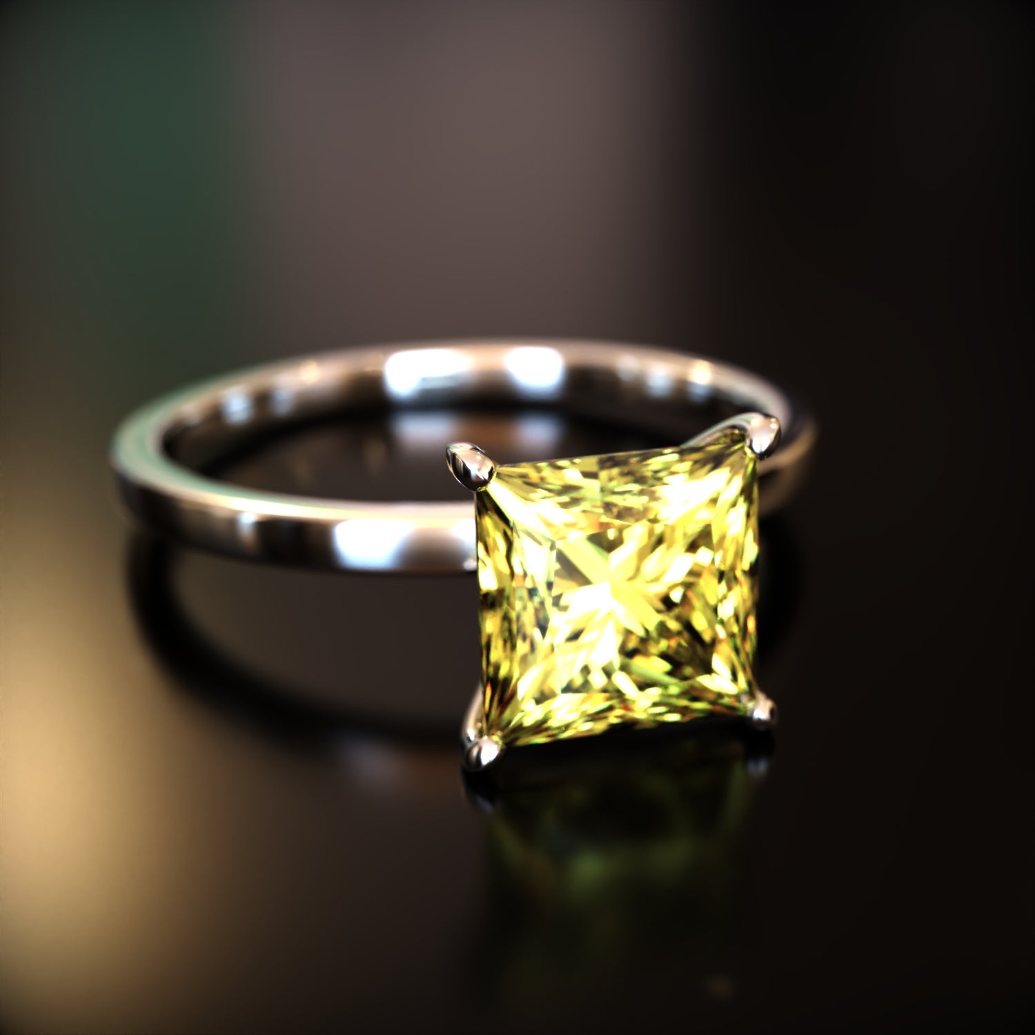 The Belle - Custom Princess Cut Moissanite Ring