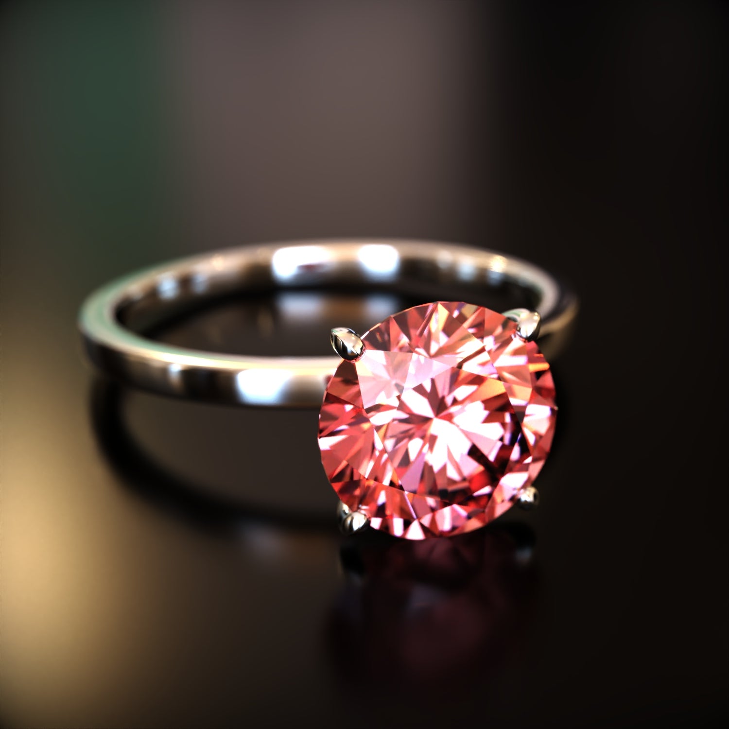 The Chelsea - Custom Round Cut Moissanite Ring