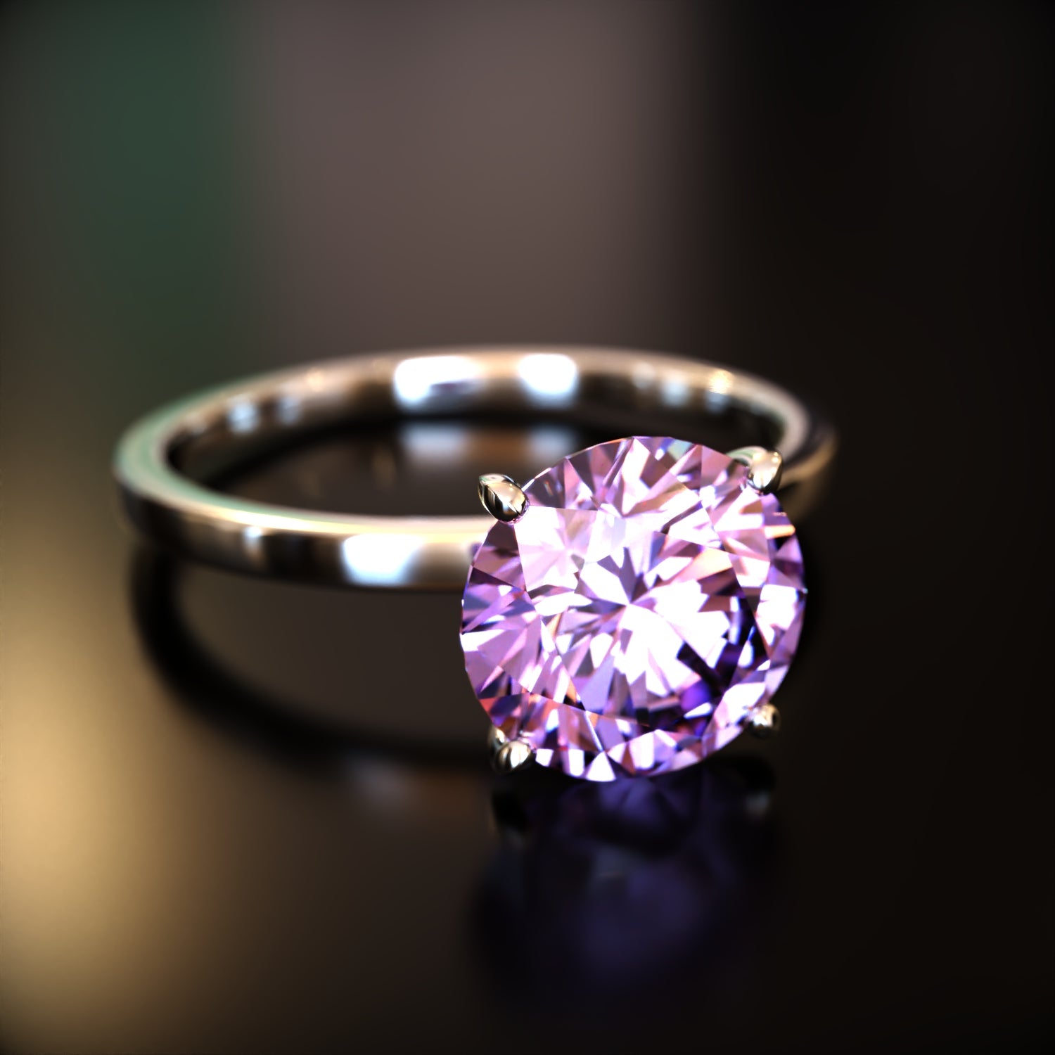 The Chelsea - Custom Round Cut Moissanite Ring