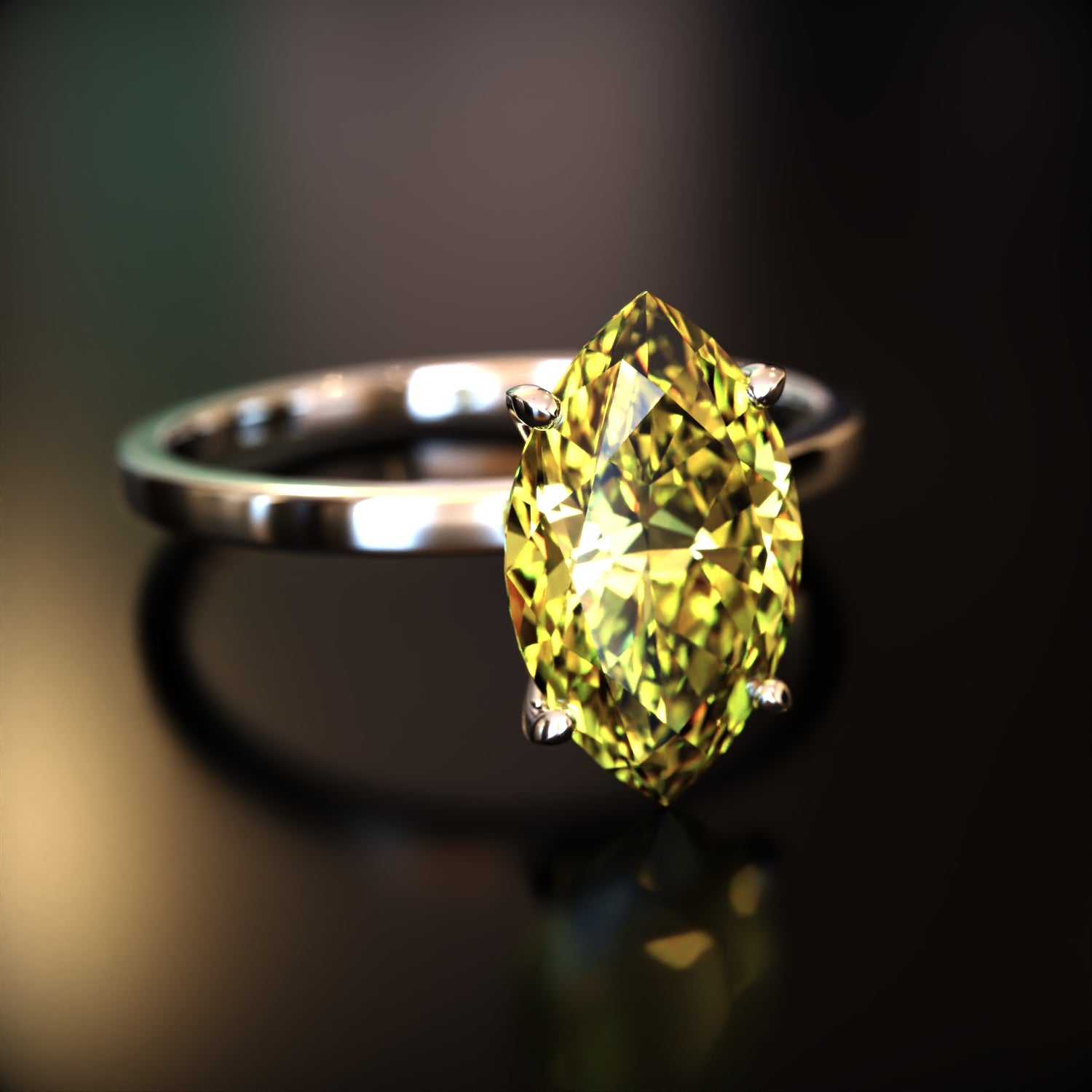 The Sofia - Custom Marquise Cut Moissanite Ring