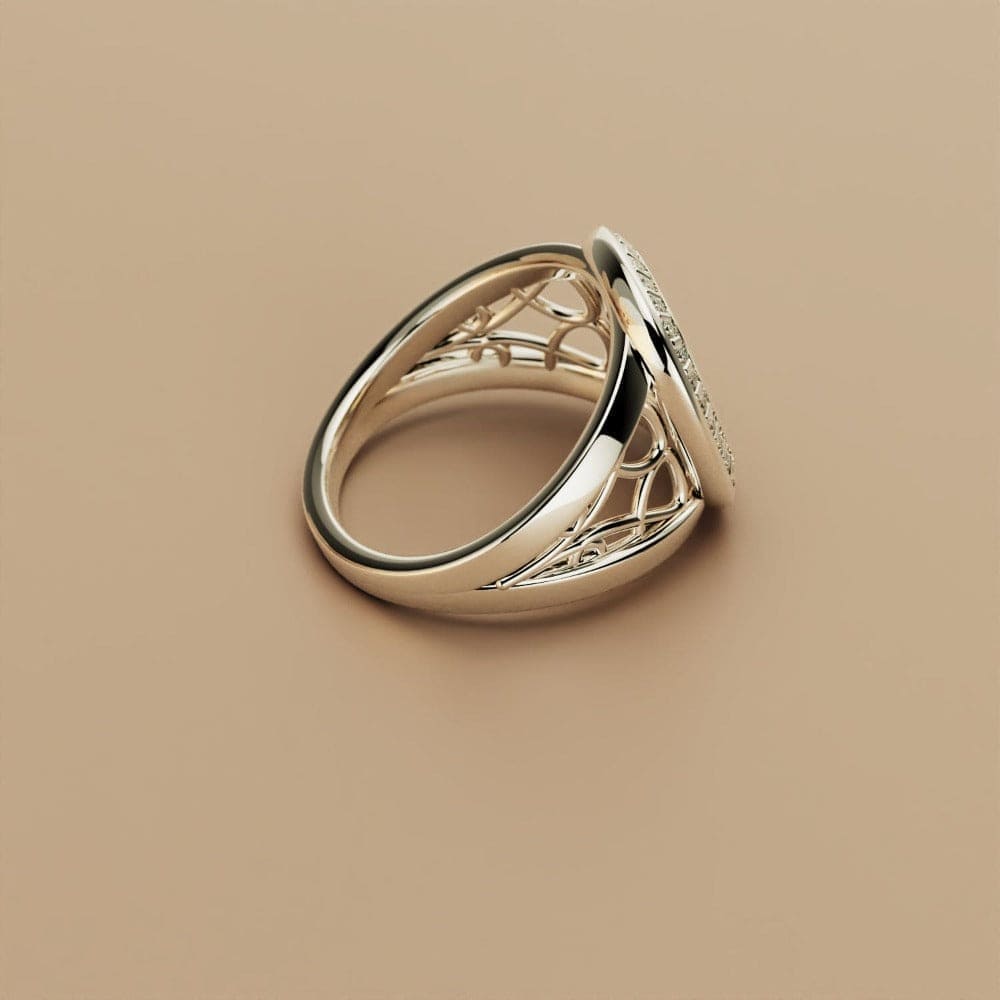 Pearlescent Dream: Mother of Pearl Sculpted Ring - S925 Sterling Silver