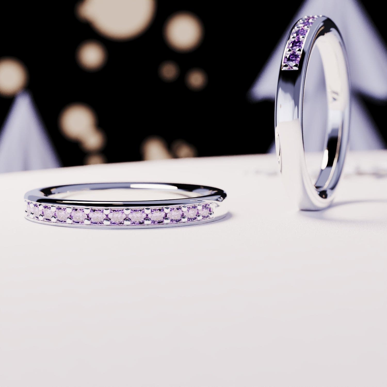 The Promise: Eternity Amethyst Ring - S925 Sterling Silver