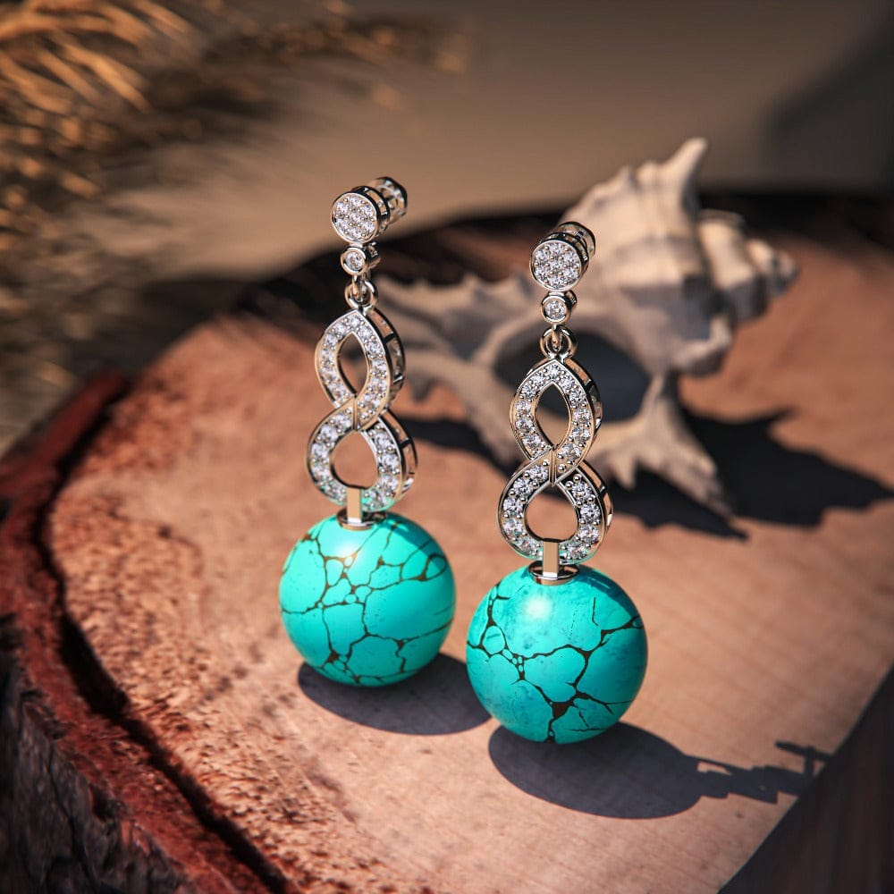 Azure Turquoise Earrings | Turquoise | S925 Sterling Silver Navajo