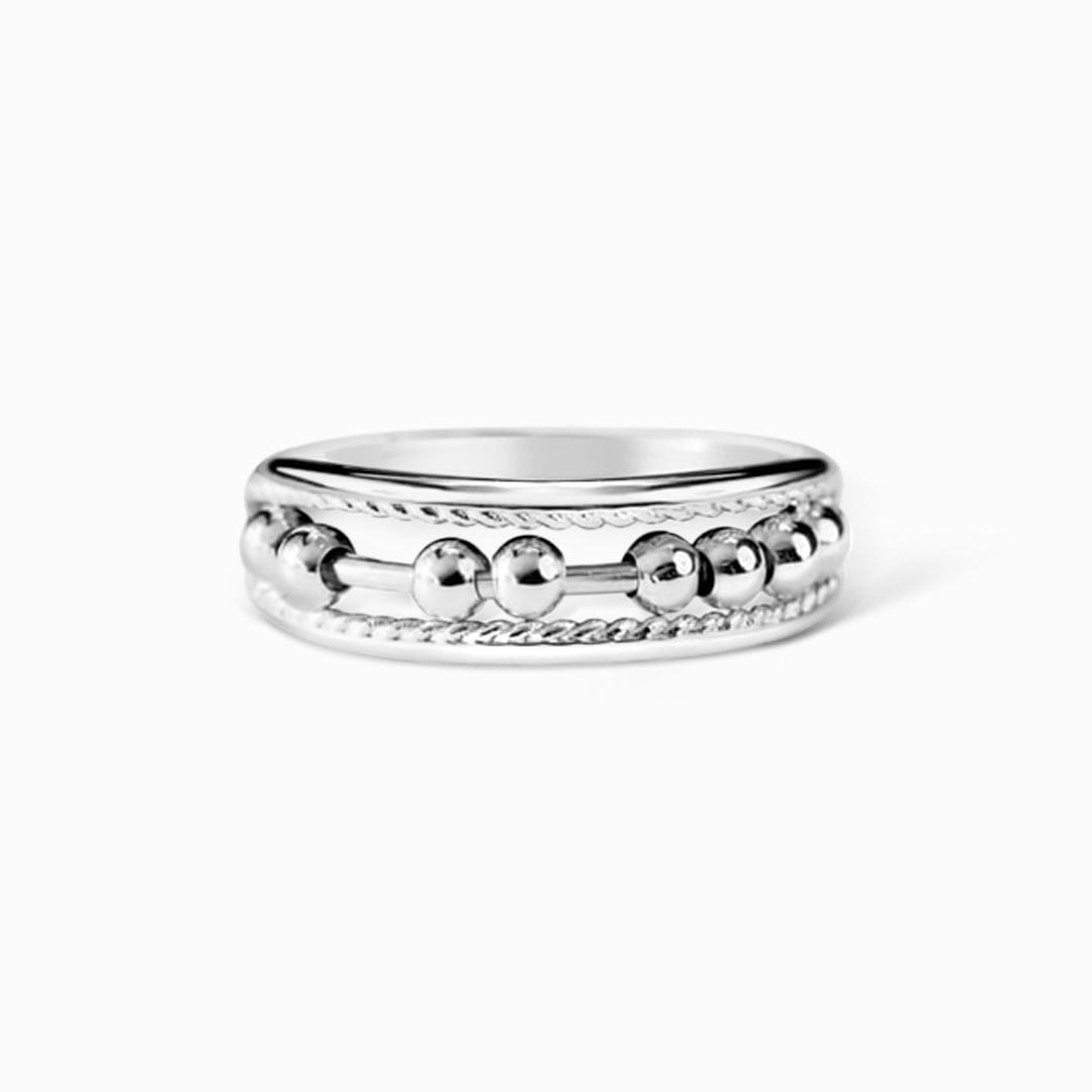 To My Daughter | Drive Away Your Anxiety | S925 Two Layer Beads Fidget Ring