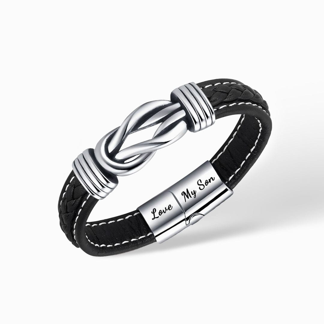 To My Son | Forever Linked Together | Leather Bracelet