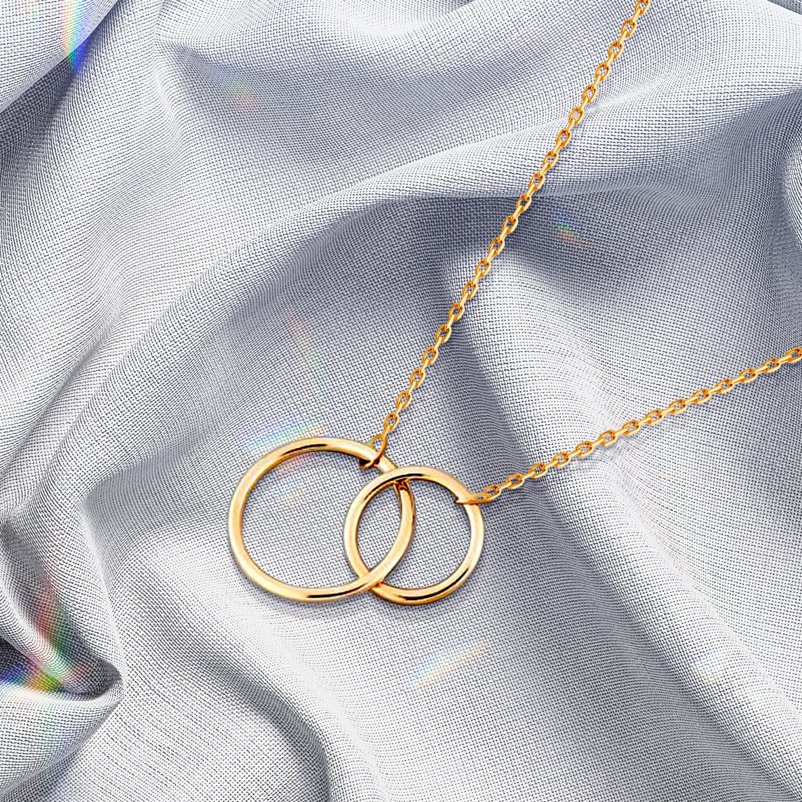 Mother & Daughter | Forever Linked Together | S925 Circles Necklace