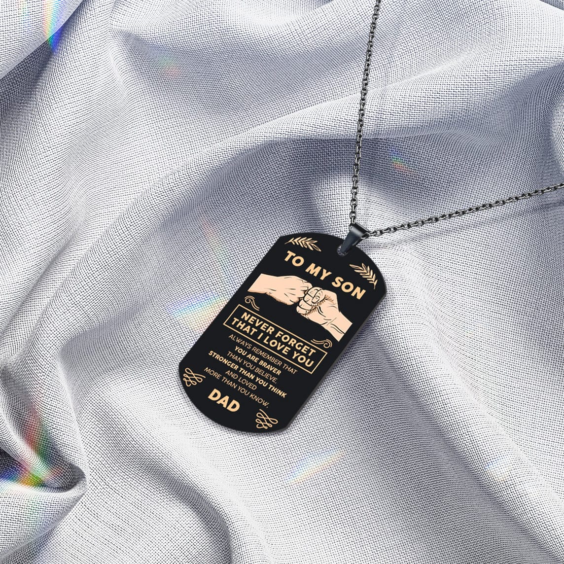 To My Son | You Are My Strength | Dog Tag Necklace