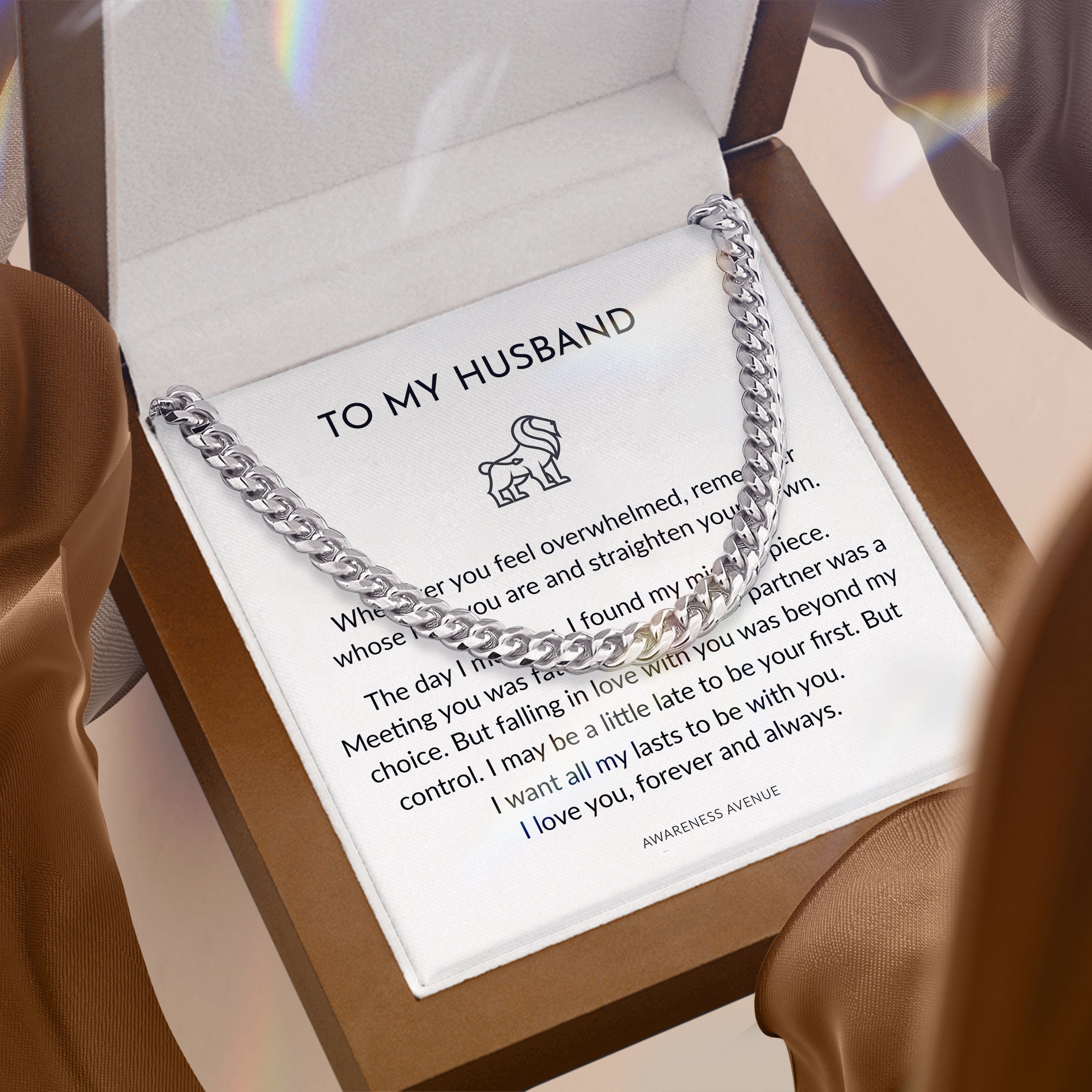 To My Man | Straighten Your Crown | Cuban Link Chain Necklace