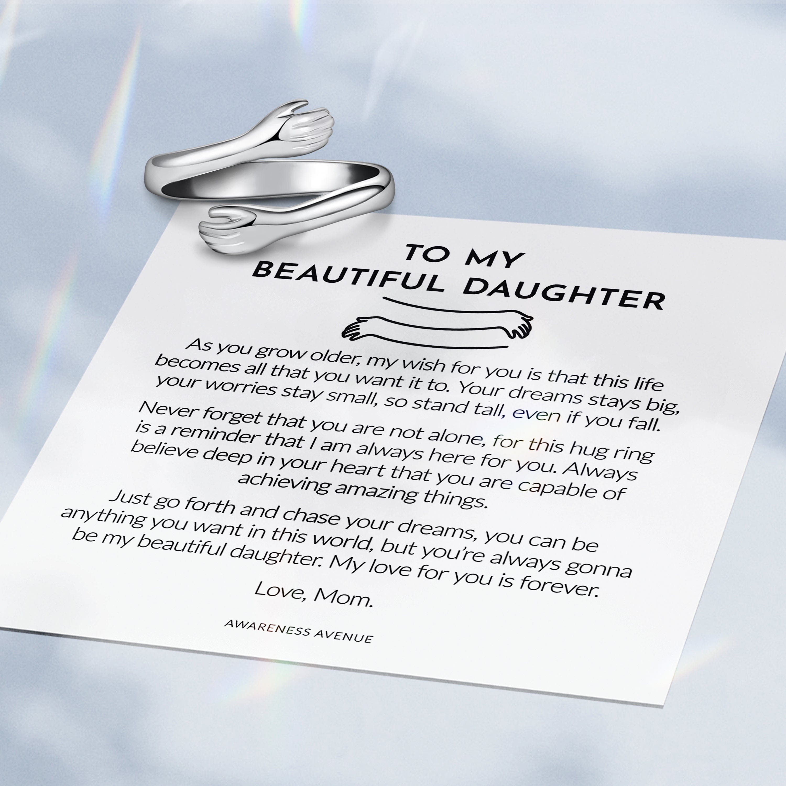 To My Daughter | My Love Is Forever | Hug Ring
